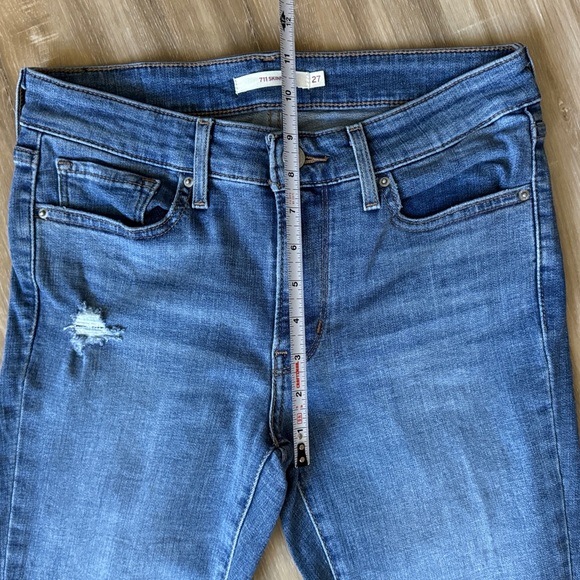 Levi’s 711 Mid Rise Skinny Jeans Size 27 - Picture 7 of 10